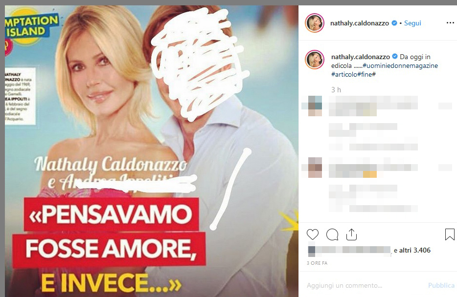 Temptation Island Vip Nathaly Caldonazzo Lascia Andrea Ippoliti Pensavo Fosse Amore Per Me